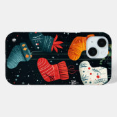カラフルなクリスマス・ストッキングのホリデー装飾 Case-Mate iPhoneケース (裏面 (横))
