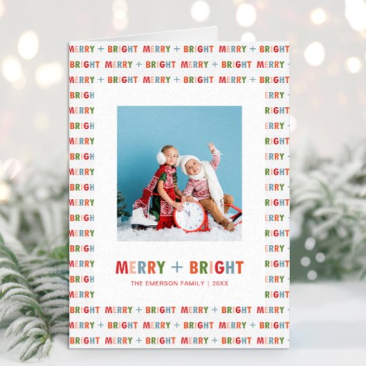 カラフルなクリスマス 写真 ホリデーカード