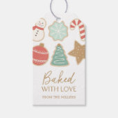 カラフルなクリスマス Cookie ホリデー ギフトタグ (正面)
