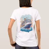 カラフルなクルーズ船 Tシャツ (裏面)