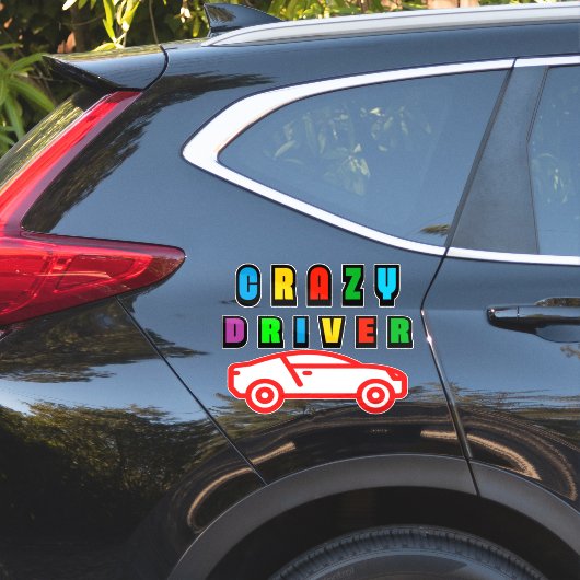 カラフルなクレイジードライバーデザイン シール (車体側面)