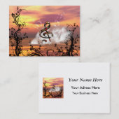 カラフルなクレフ、音符記号 名刺 (正面/裏面)