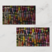 カラフルなクレヨン 名刺 (正面/裏面)