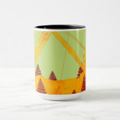 カラフルなクレーンの操縦士作動エンジニアのファンタジー マグカップ (中央)