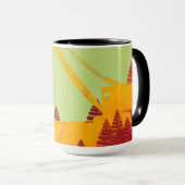 カラフルなクレーンの操縦士作動エンジニアのファンタジー マグカップ (正面右)