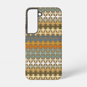 カラフルなクロス柄 オルガン柄 SAMSUNG GALAXY S22ケース