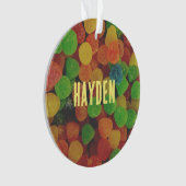 カラフルなグムドロップ 個人名入れ オーナメント (正面)
