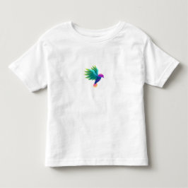 カラフルなグラフィックがプリントされた白のTシャツ トドラーTシャツ