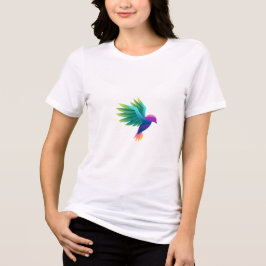 カラフルなグラフィックがプリントされた白のTシャツ トライブレンドTシャツ