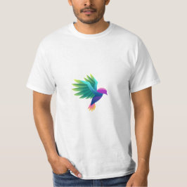 カラフルなグラフィックがプリントされた白のTシャツ Tシャツ
