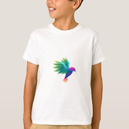 カラフルなグラフィックがプリントされた白のTシャツ Tシャツ