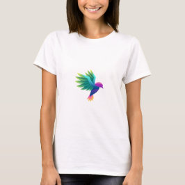 カラフルなグラフィックがプリントされた白のTシャツ Tシャツ