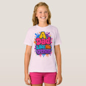 カラフルなグラフィティの父の日ギフト Tシャツ (正面フル)