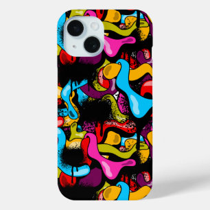 カラフルなグラフィティヒップホップストリートアート iPhone 15ケース