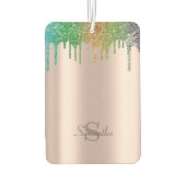 カラフルなグリッターが垂れ落ちる、モノグラム カーエアーフレッシュナー (裏面)