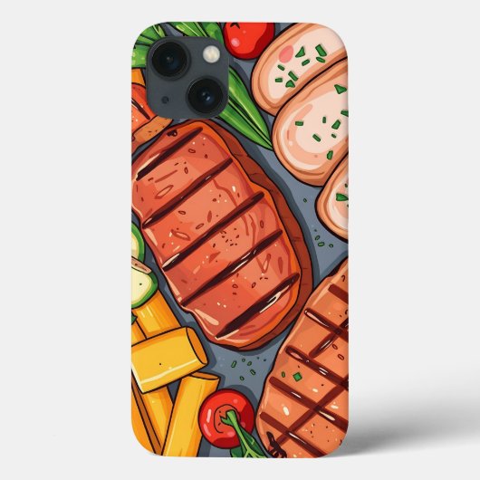 カラフルなグリル野菜と赤身肉 Case-Mate iPhoneケース (裏面)
