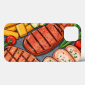 カラフルなグリル野菜と赤身肉 Case-Mate iPhoneケース (裏面 (横))