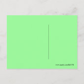 カラフルなグリーンハートスパイラル あなたのことを想って ポストカード (裏面)