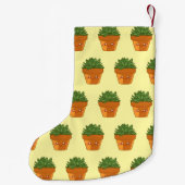 カラフルなグリーン多肉植物プランターセンターピース スモールクリスマスストッキング (裏面)