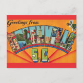 カラフルなグリーンVILLE SC からのご挨 ポストカード (正面)