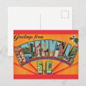 カラフルなグリーンVILLE SC からの挨 ポストカード (正面/裏面)