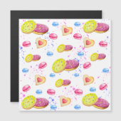 カラフルなグレーズがかかった甘いドーナツ (正面/裏面)