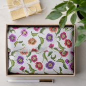 カラフルなケシの庭によってはティッシュペーパーが開花します 薄葉紙 (ギフト)