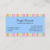 カラフルなケーキのポップ 名刺 (裏面)