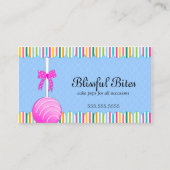 カラフルなケーキのポップ 名刺 (正面)