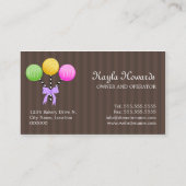 カラフルなケーキのポップ 名刺 (裏面)
