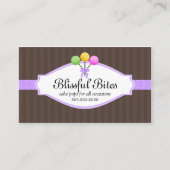 カラフルなケーキのポップ 名刺 (正面)