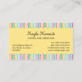 カラフルなケーキのポップ 名刺 (裏面)