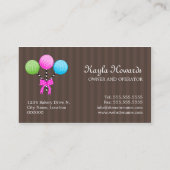 カラフルなケーキのポップ 名刺 (裏面)
