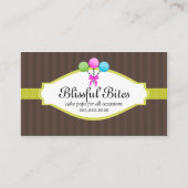 カラフルなケーキのポップ 名刺 (正面)