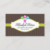 カラフルなケーキのポップ 名刺 (正面)