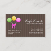 カラフルなケーキのポップ 名刺 (裏面)