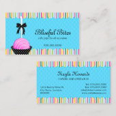 カラフルなケーキのポップ 名刺 (正面/裏面)