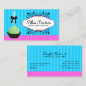 カラフルなケーキはデザートをぽんと鳴らします 名刺 (正面/裏面)