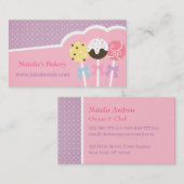 カラフルなケーキはベーカリーの名刺をぽんと鳴らします 名刺 (正面/裏面)