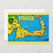 カラフルなケープコッド ポストカード (正面/裏面)