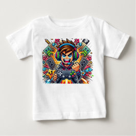 カラフルなゲーマー ベビーTシャツ