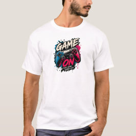 カラフルなゲーミングデザイン ゲームをプレイしてストレスを忘れよう Tシャツ
