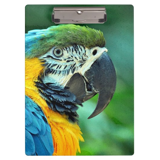 カラフルなコンゴウインコのオウム クリップボード (正面)