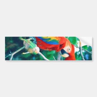 カラフルなコンゴウインコ バンパーステッカー
