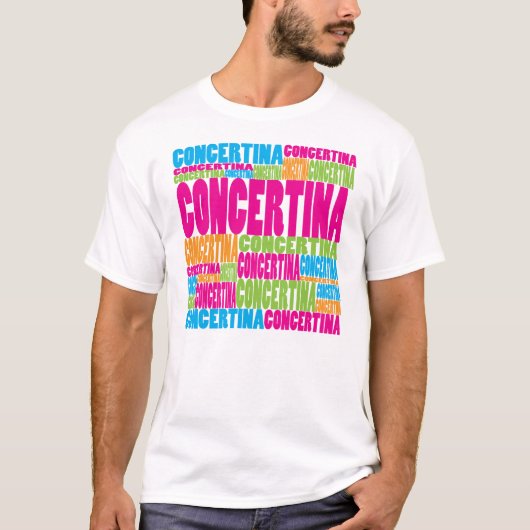 カラフルなコンチェルティーナ Tシャツ (正面)