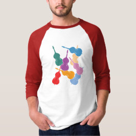 カラフルなコントラバス Tシャツ