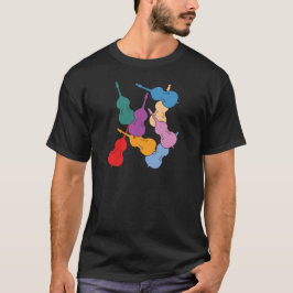 カラフルなコントラバス Tシャツ