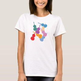 カラフルなコントラバス Tシャツ