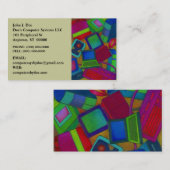 カラフルなコンピュータは部品の名刺を分けます 名刺 (正面/裏面)