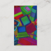 カラフルなコンピュータは部品の名刺を分けます 名刺 (裏面)